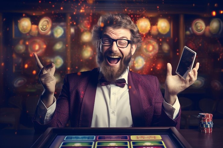 Tampilan papan Monopoly Live besar dengan piece dan spinner di studio revo99
